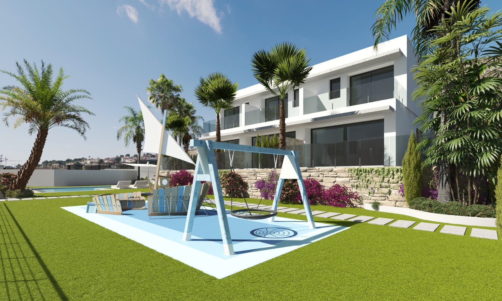 Reihenhäuser zu verkaufen in Finestrat, 3 Schlafzimmer, mit Pool