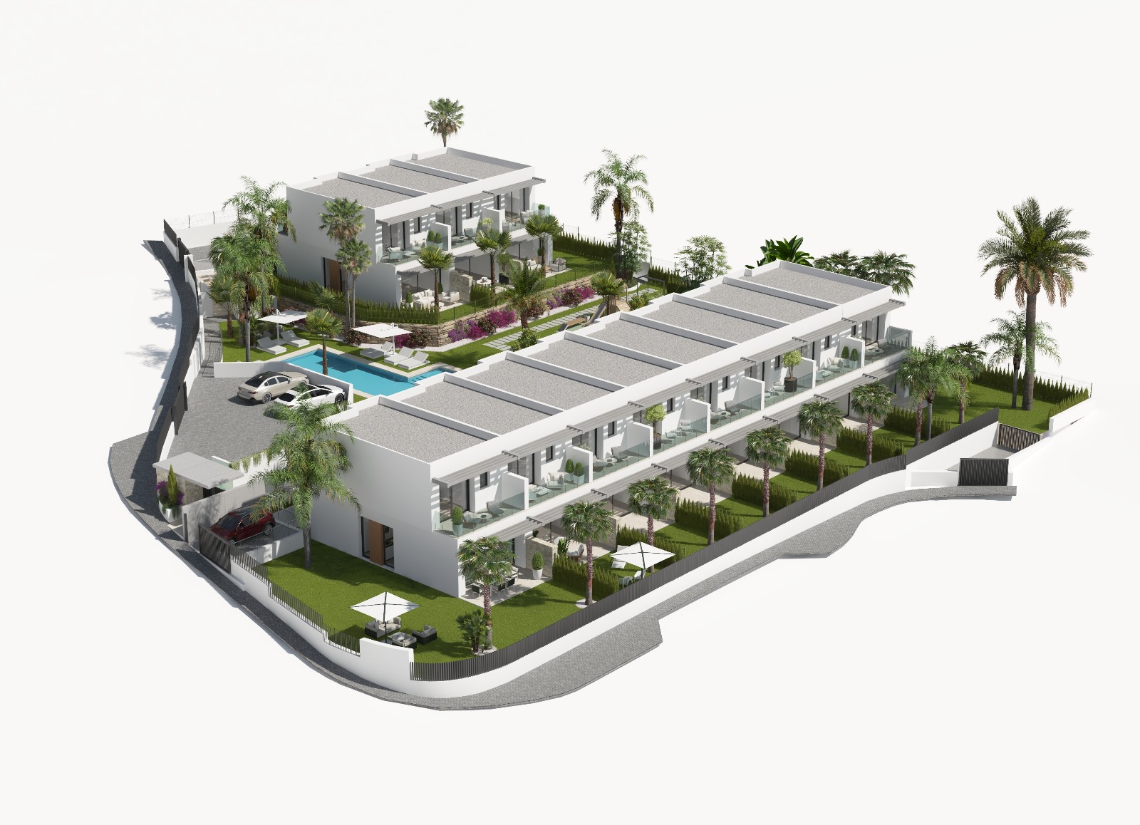 Reihenhäuser zu verkaufen in Finestrat, 3 Schlafzimmer, mit Pool