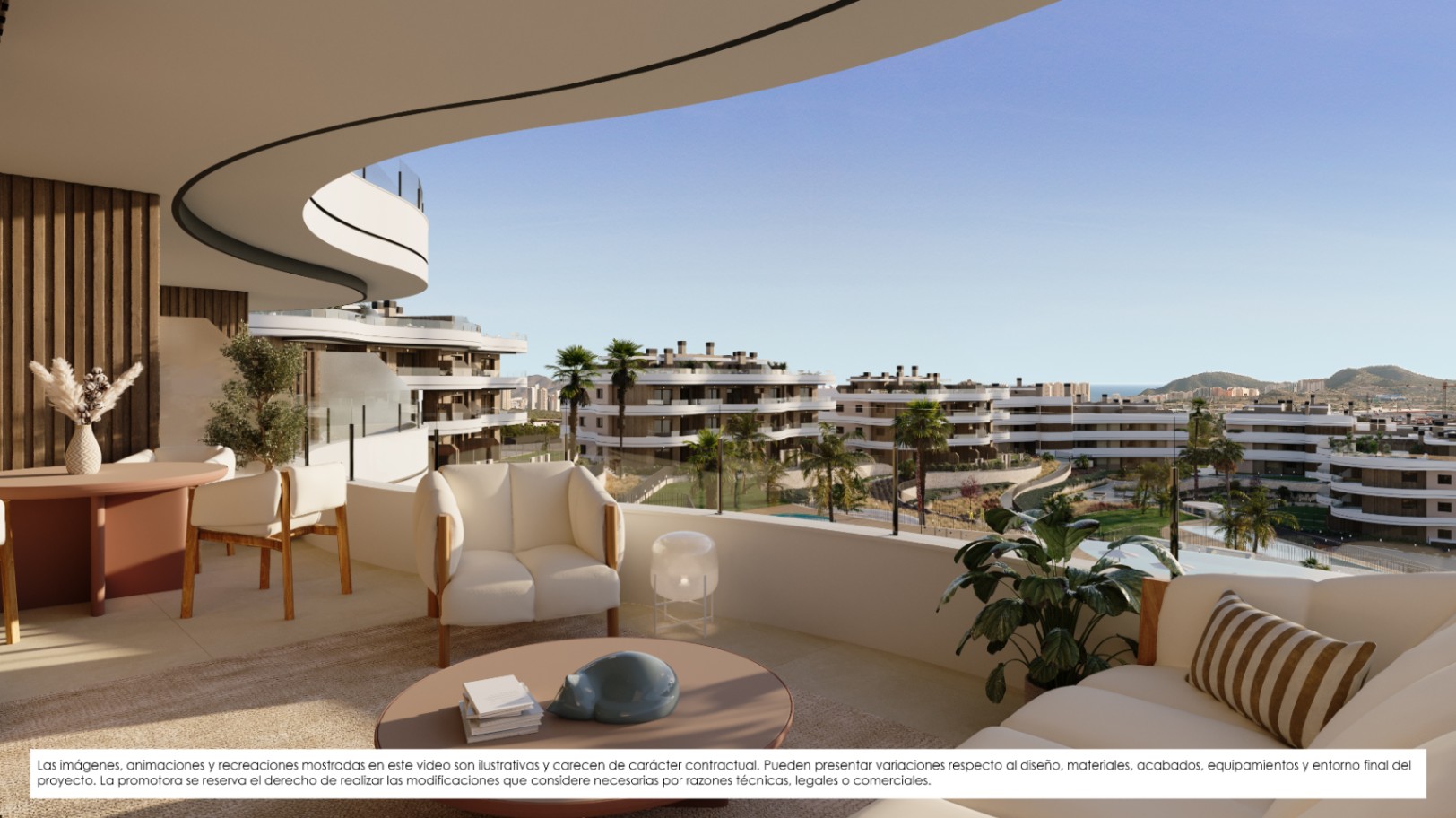 Appartement à Finestrat : 3 chambres et piscine commune.