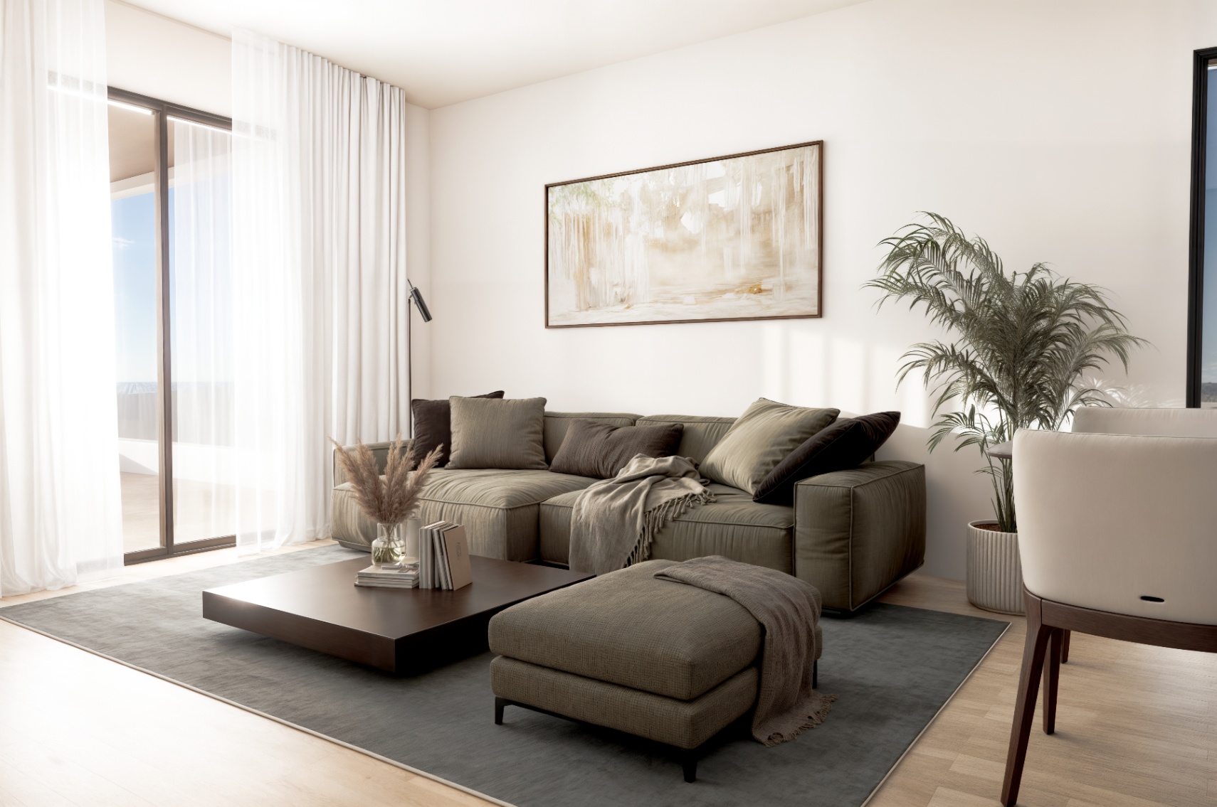 Piso de 2 dormitorios y 2 baños con terraza 