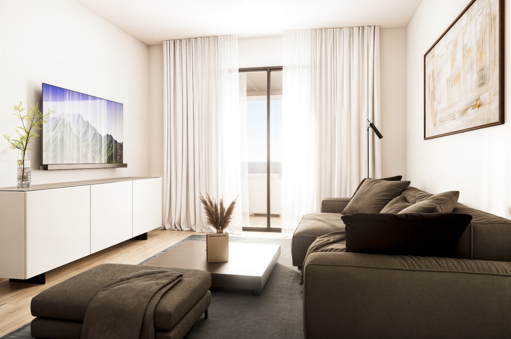 Piso de 2 dormitorios y 2 baños con terraza 